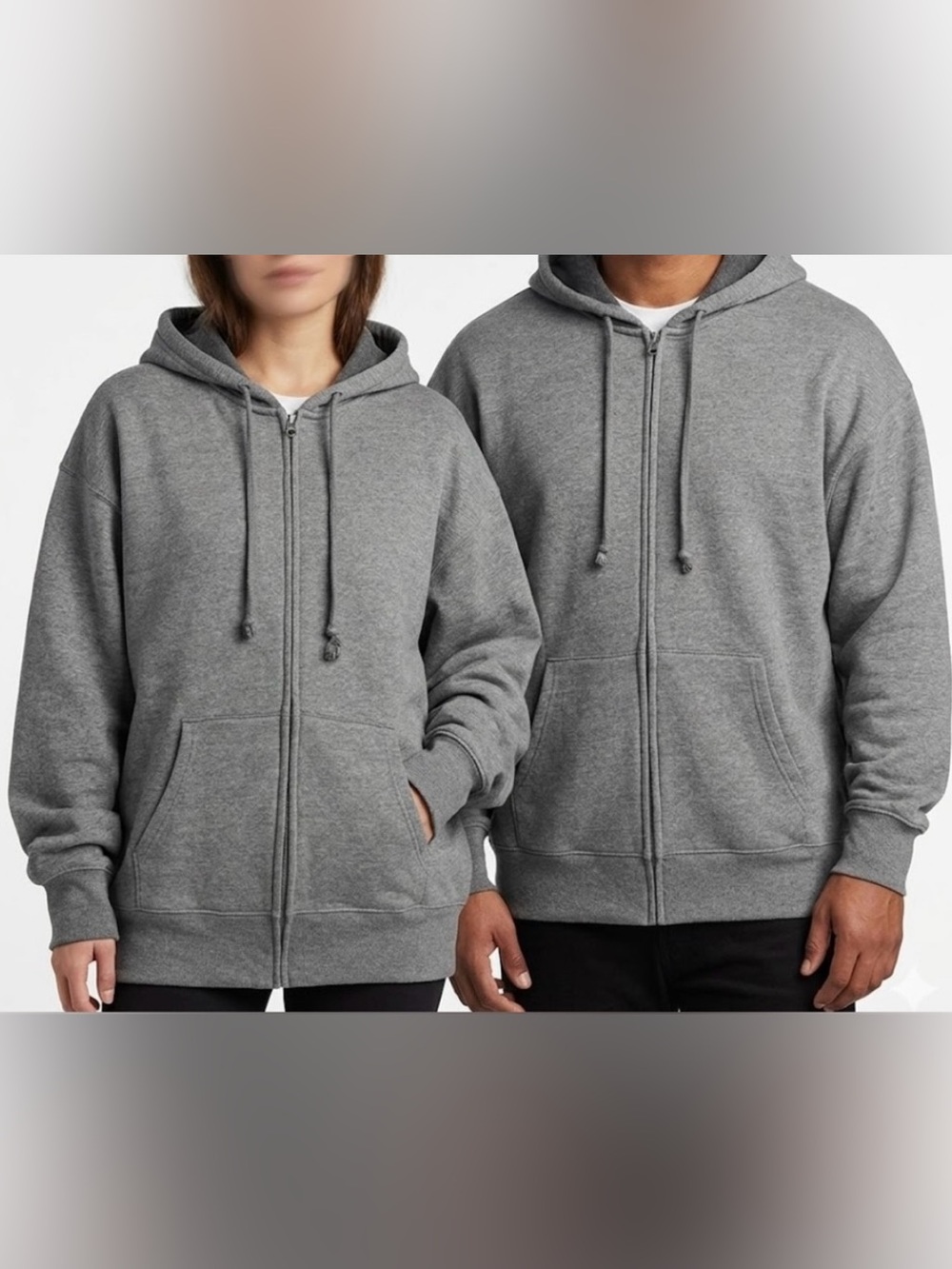 Grey Full-Zip Hoodie Sweatshirt Wild Fable